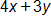 4 x plus 3 y 