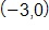 the point with coordinates negative 3 comma 0
