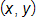 x comma y