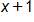 x plus 1 