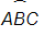 A, B C