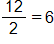 twelve halves equals 6