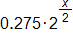 0 point 2 7 5 times 2 raised to the x over 2 power