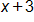 x plus 3 
