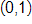 with coordinates 0 comma 1