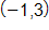 negative 1 comma 3
