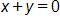 x plus y equals 0
