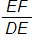E F over D E