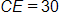 the length of side C E equal to 30