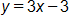 y equals 3 x minus 3