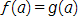 f of a equals, g of a