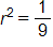 r squared equals one ninth