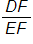 D F over E F