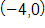 the point with coordinates negative 4 comma 0