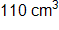 110 centimeters cubed
