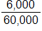the fraction 6,000 over 60,000