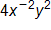 4 x raised to the negative 2 power, y squared