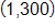 with coordinates 1 comma 300