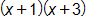 open parenthesis, x plus 1, close parenthesis, times, open parenthesis, x plus 3, close parenthesis