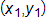 x sub 1 comma y sub 1