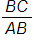 B C over A, B