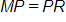 M P equals P R