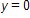 y equals 0