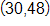 with coordinates 30 comma 48