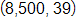 with coordinates 8,500 comma 39