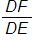 D F over D E