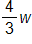 four-thirds w