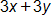 3 x plus 3 y