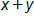 x plus y