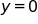 y equals 0 