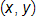 the ordered pair x comma y