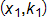 the ordered pair x sub 1 comma k sub 1