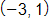 negative 3 comma 1