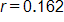 r equals 0 point 1 6 2