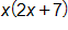 x times, open parenthesis, 2 x, plus 7, close parenthesis 