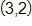 the point with coordinates 3 comma 2