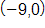 the point with coordinates negative 9 comma 0