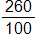 260 over 100