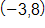 negative 3 comma 8