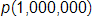 p of 1,000,000
