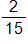 two fifteenths