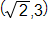 the square root of 2 comma 3