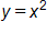y equals x squared