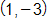the ordered pair 1 comma negative 3